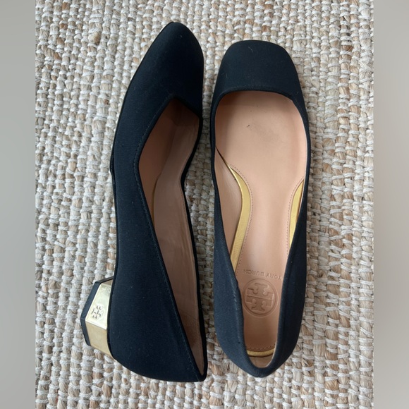 TORY BURCH | Square Toe Block Heels with Dust Bag | Size 7.5 - Picture 7 of 15
